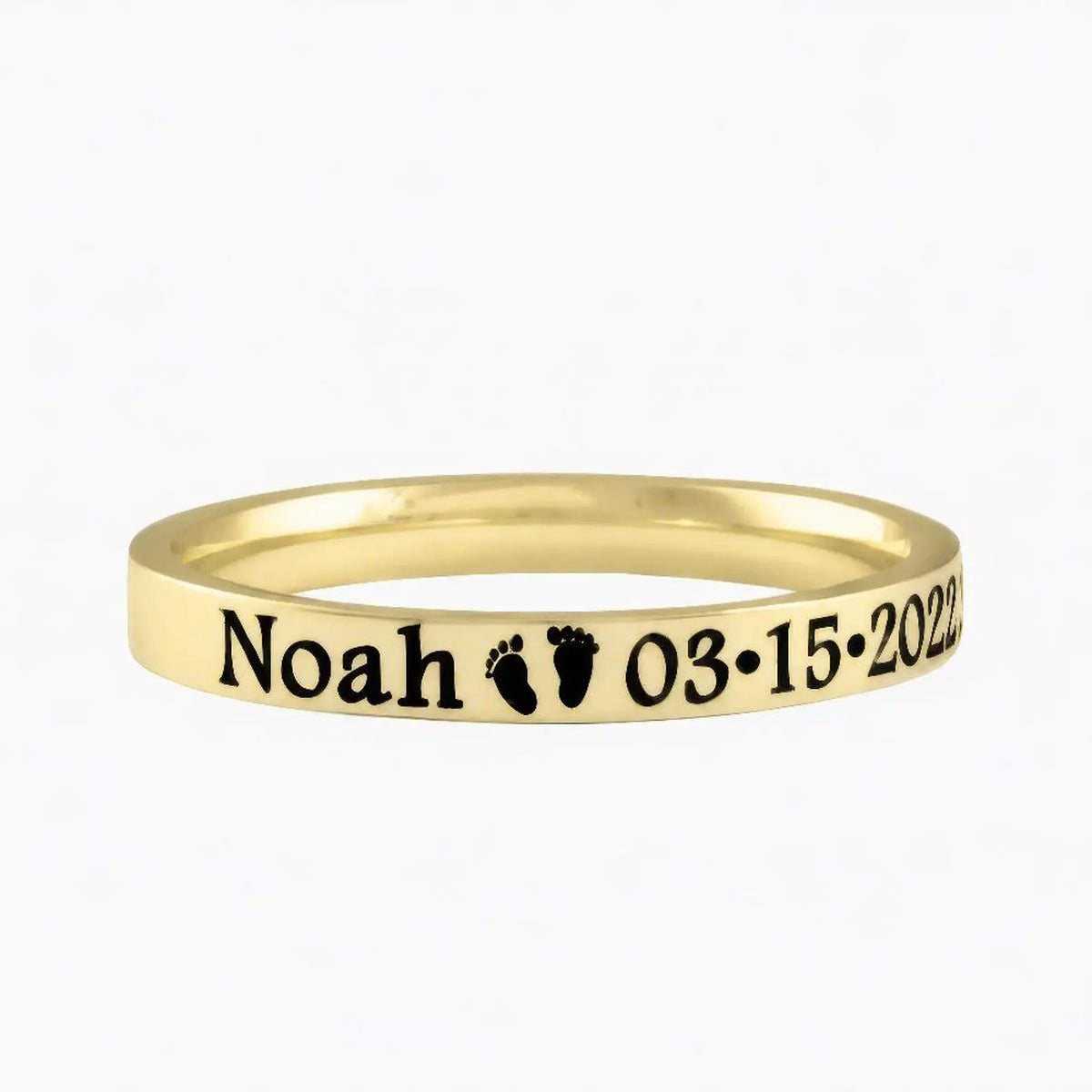 Baby Stats Personalized Ring