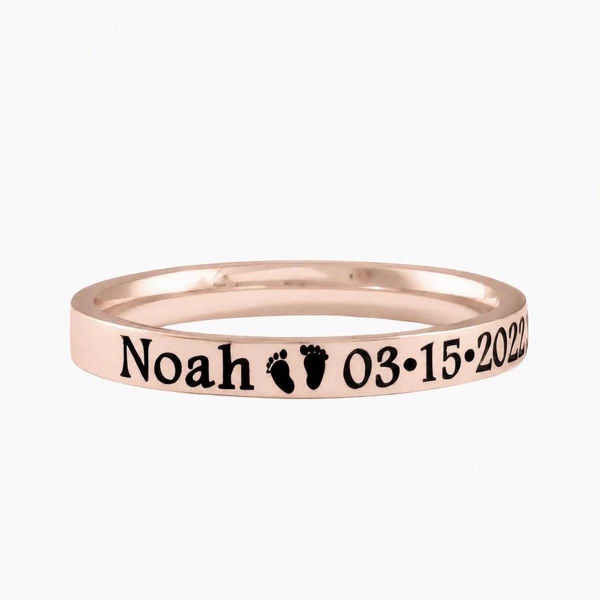 Baby Stats Personalized Ring
