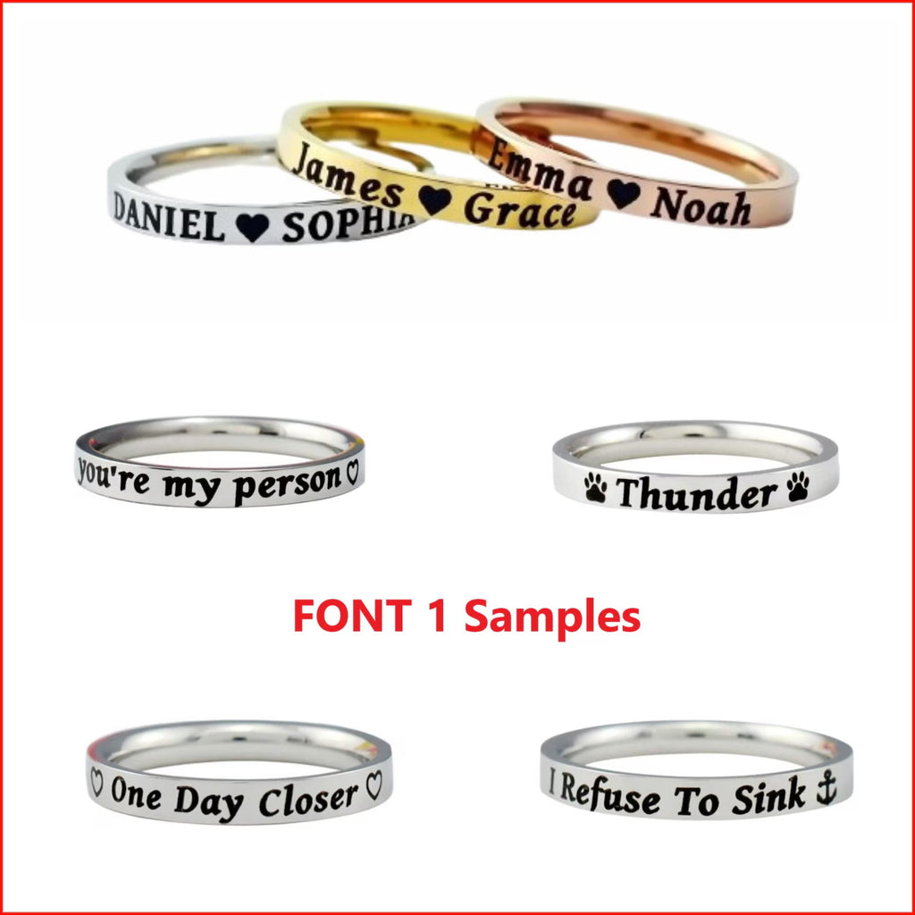 Custom Engraved Stainless Steel Ring
