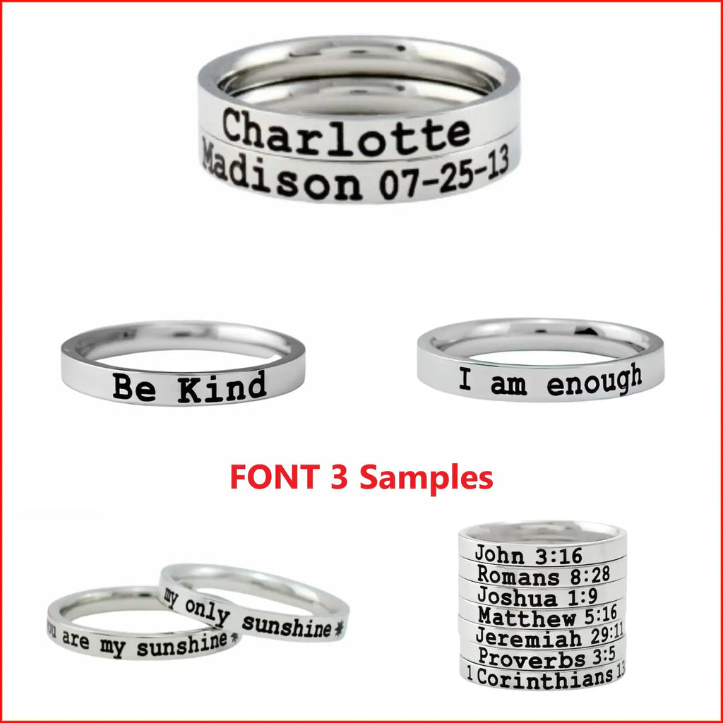 Custom Engraved Stainless Steel Ring
