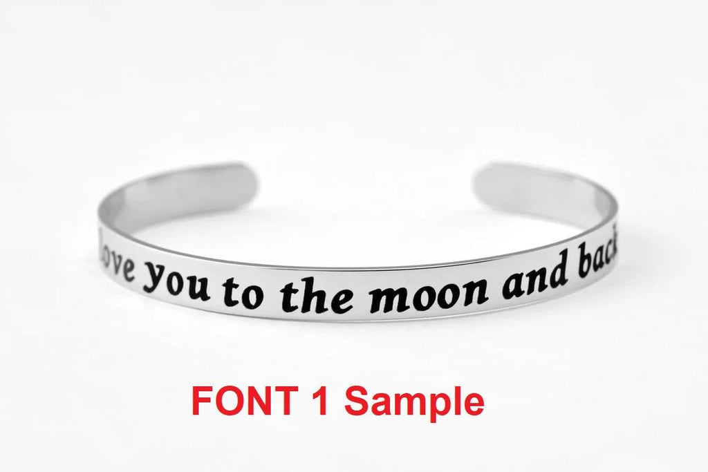 Customized Stainless Steel Cuff Bracelet – Personalized Engraved Bangle in Silver, Gold or Rose Gold, Custom Message Jewelry Gift for Her