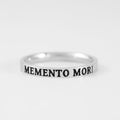 Memento Mori Engraved Stainless Steel Ring, Minimalist Band, Latin Motto Jewelry, Meaningful Reminder Gift