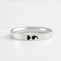 Heart Semicolon Ring, Stainless Steel Band, Symbol of Hope and Strength, Mental Health Awareness Gift, Inspirational Jewelry