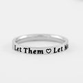 Let Them Let Me - Stainless Steel Stacking Ring, Encouragement Gift, Self Care, Empowerment Motivational Jewelry, Gift for her, Self Love