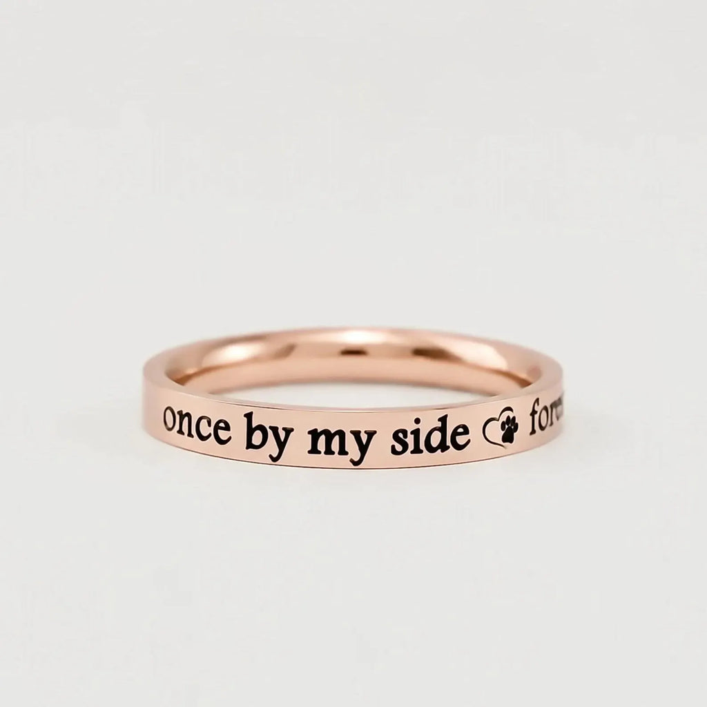Once by My Side, Forever in My Heart — Pet Memorial Ring