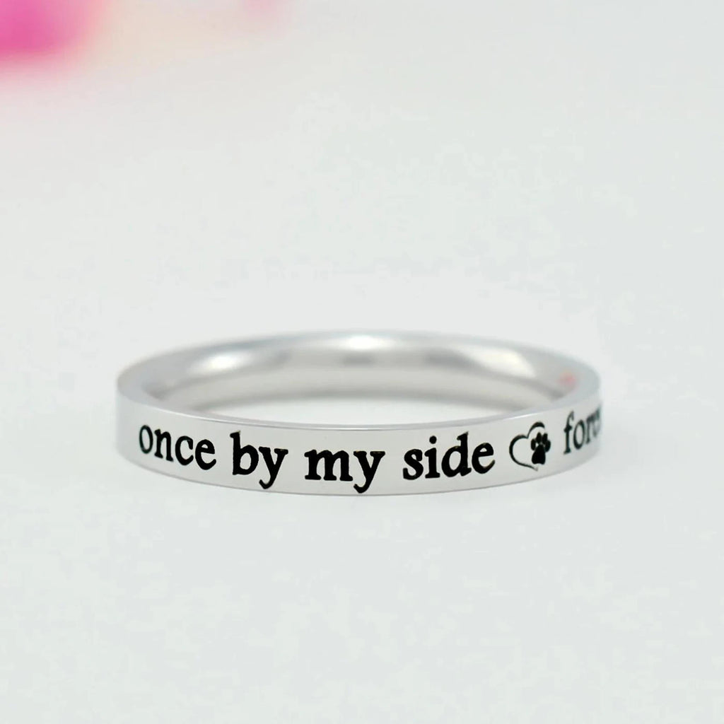 Once by My Side, Forever in My Heart — Pet Memorial Ring