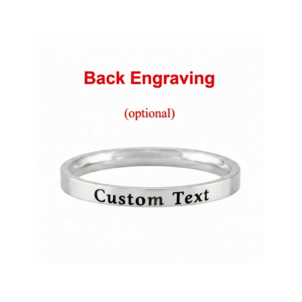 Personalized Pet Name Ring with Paw Prints